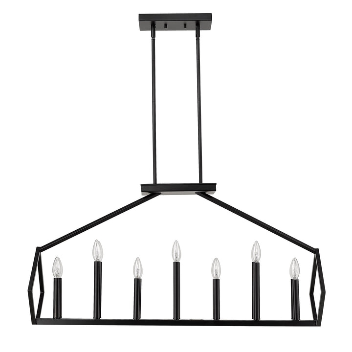 Luca 14-Light Matte Black Island Pendant