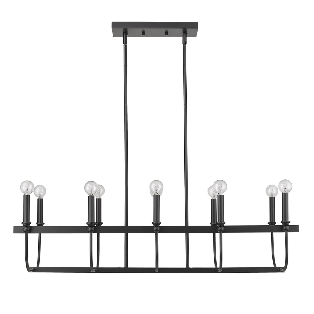 Beckett 10-Light Matte Black Island Pendant