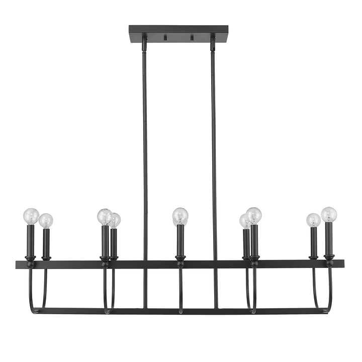 Beckett 10-Light Matte Black Island Pendant