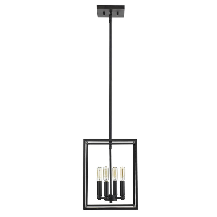 Cobar 4-Light Matte Black Pendant