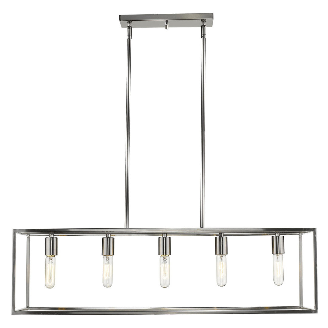 Cobar 5-Light Satin Nickel Island Pendant