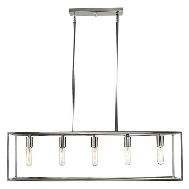 Cobar 5-Light Satin Nickel Island Pendant