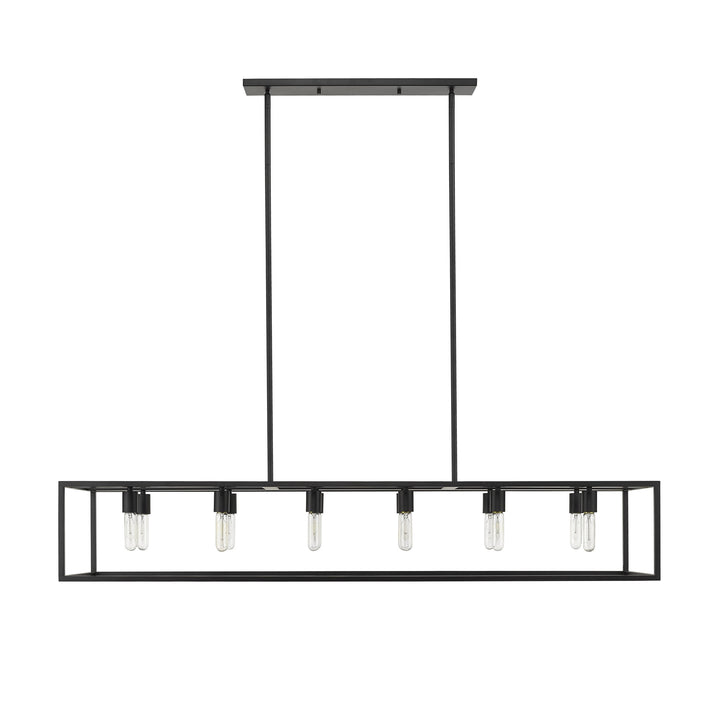 Cobar 12-Light Matte Black Island Pendant