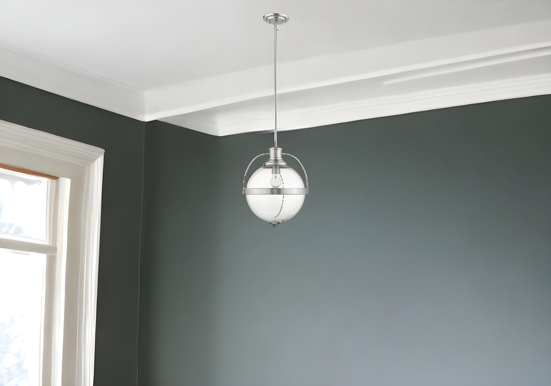 Kassian 1-Light Satin Nickel Pendant