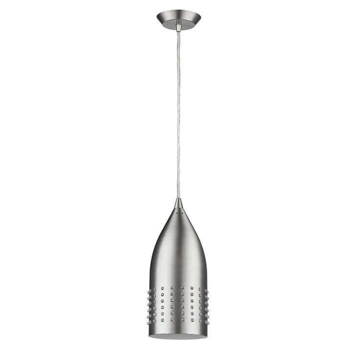 Silver Hanging Light with Glass Studs