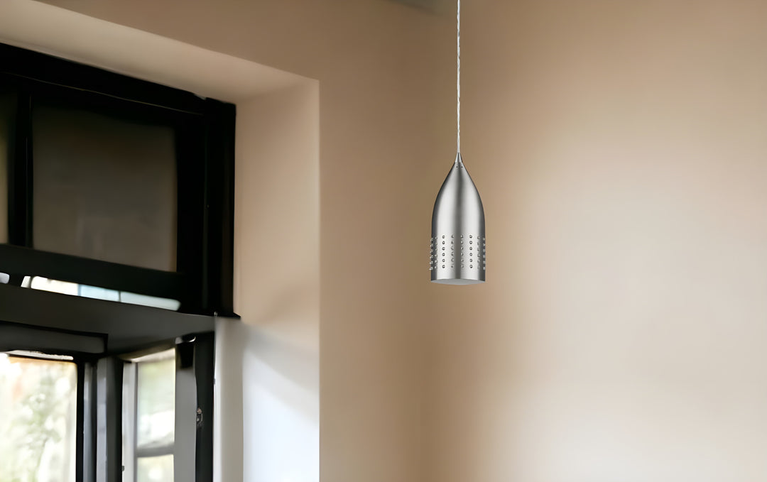 Silver Hanging Light with Glass Studs