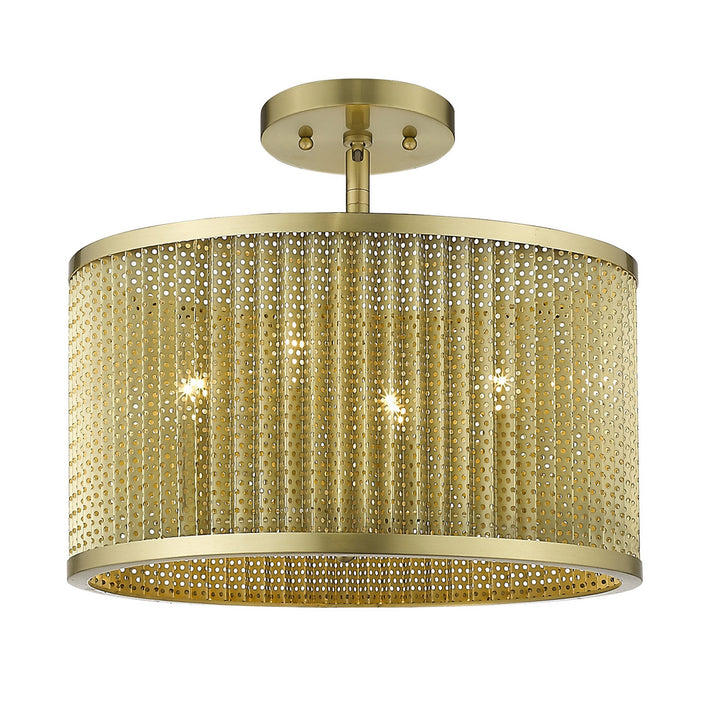 Basetti 4-Light Gold Convertible Pendant