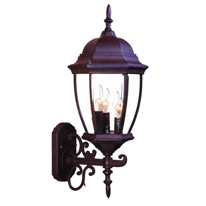 Dark Brown Ornamental Lantern Wall Light