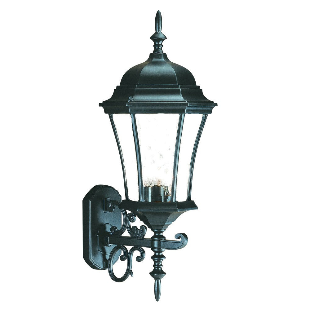 Matte Black Ornamental Carousel Lantern Wall Light