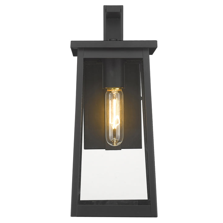 Black Contempo Elongated Outdoor Wall Light