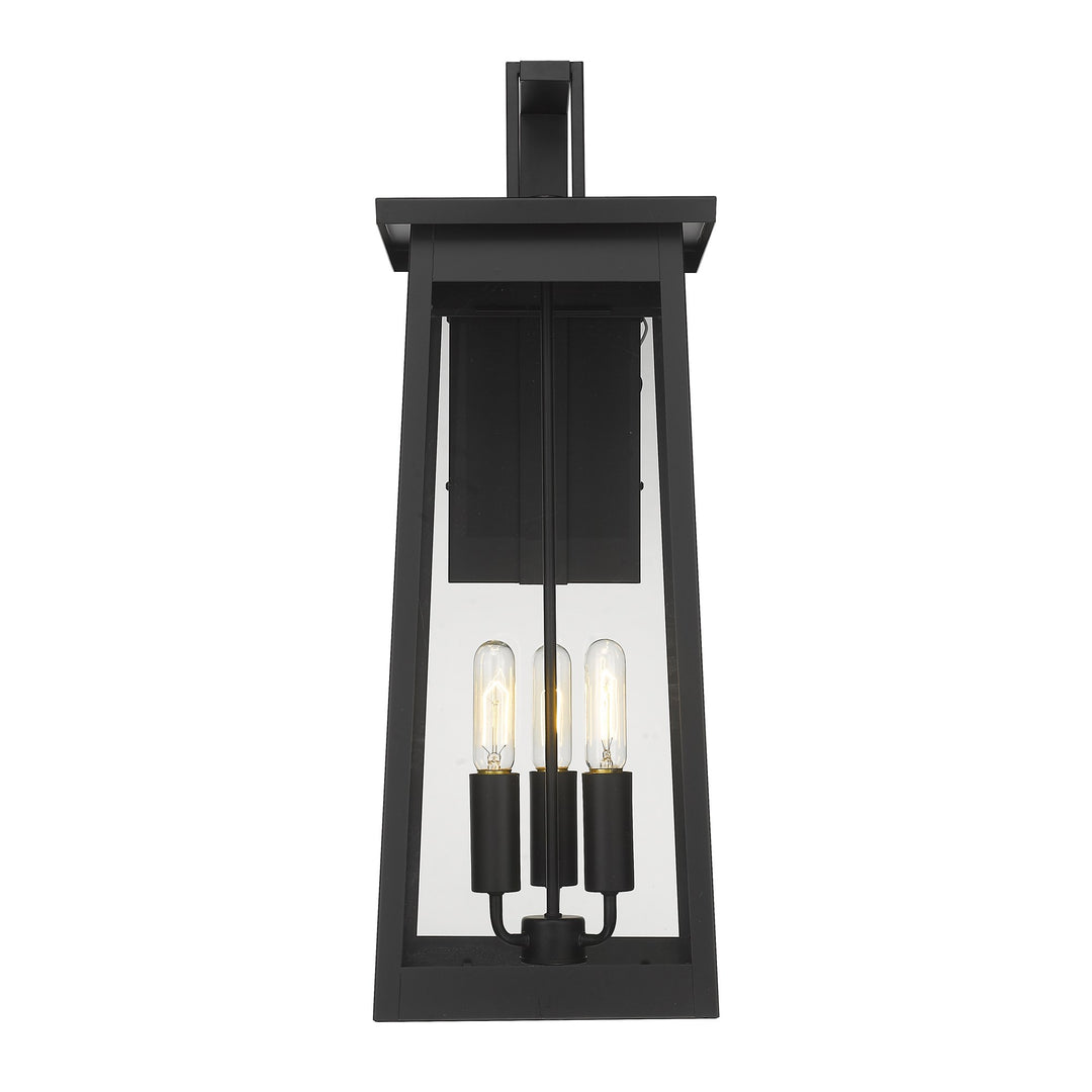 Alden 3-Light Matte Black Wall Light