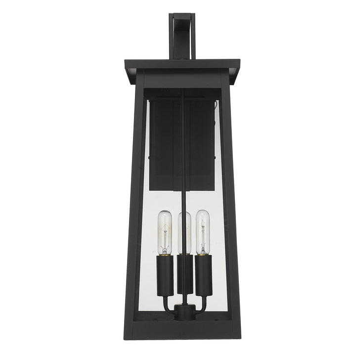 Alden 3-Light Matte Black Wall Light