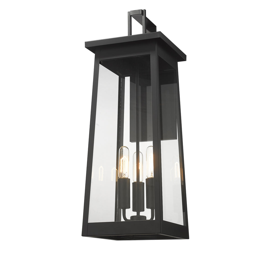 Alden 3-Light Matte Black Wall Light