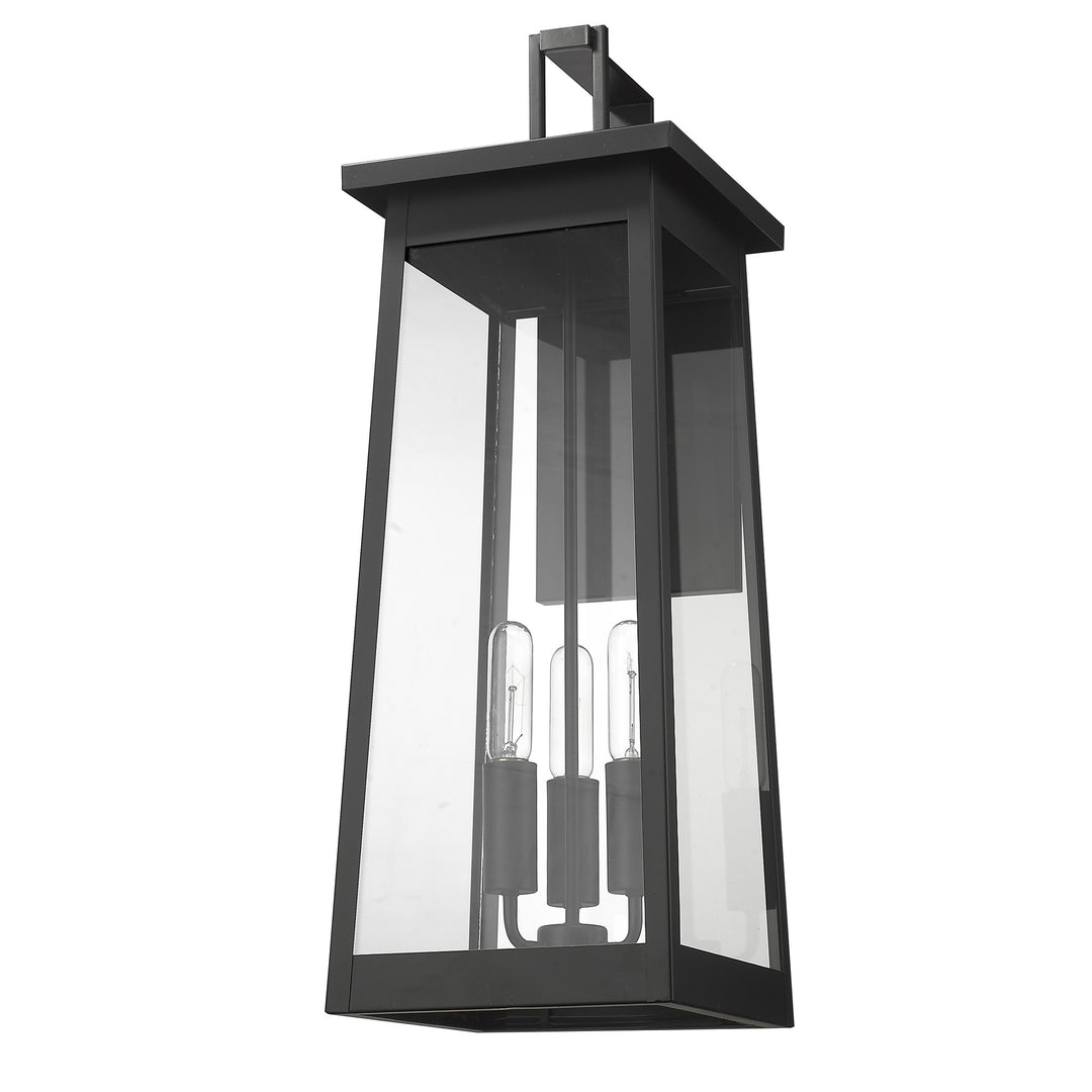 Alden 3-Light Matte Black Wall Light