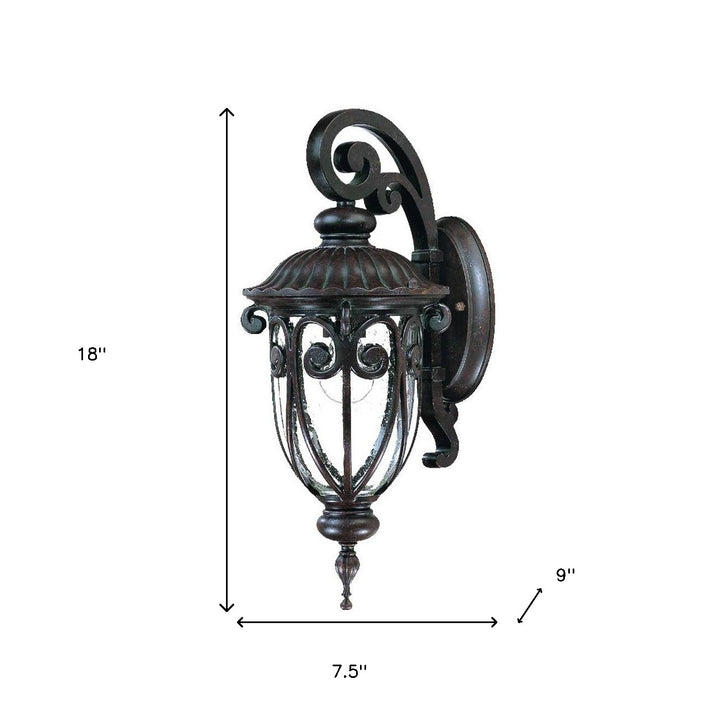 Dark Brown Hanging Goblet Wall Light