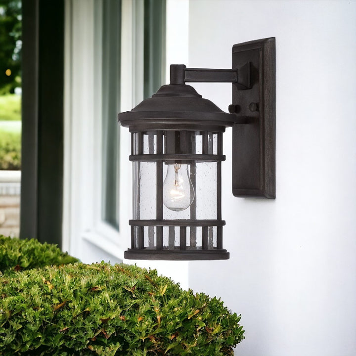 XL Matte Black Canister Wall Light