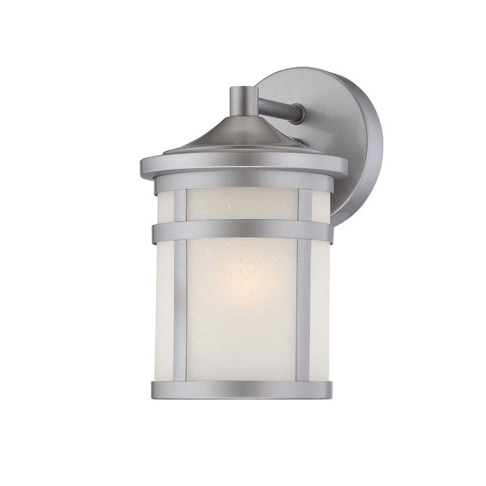 Brushed Silver Hanging Lantern Shape Wall Light