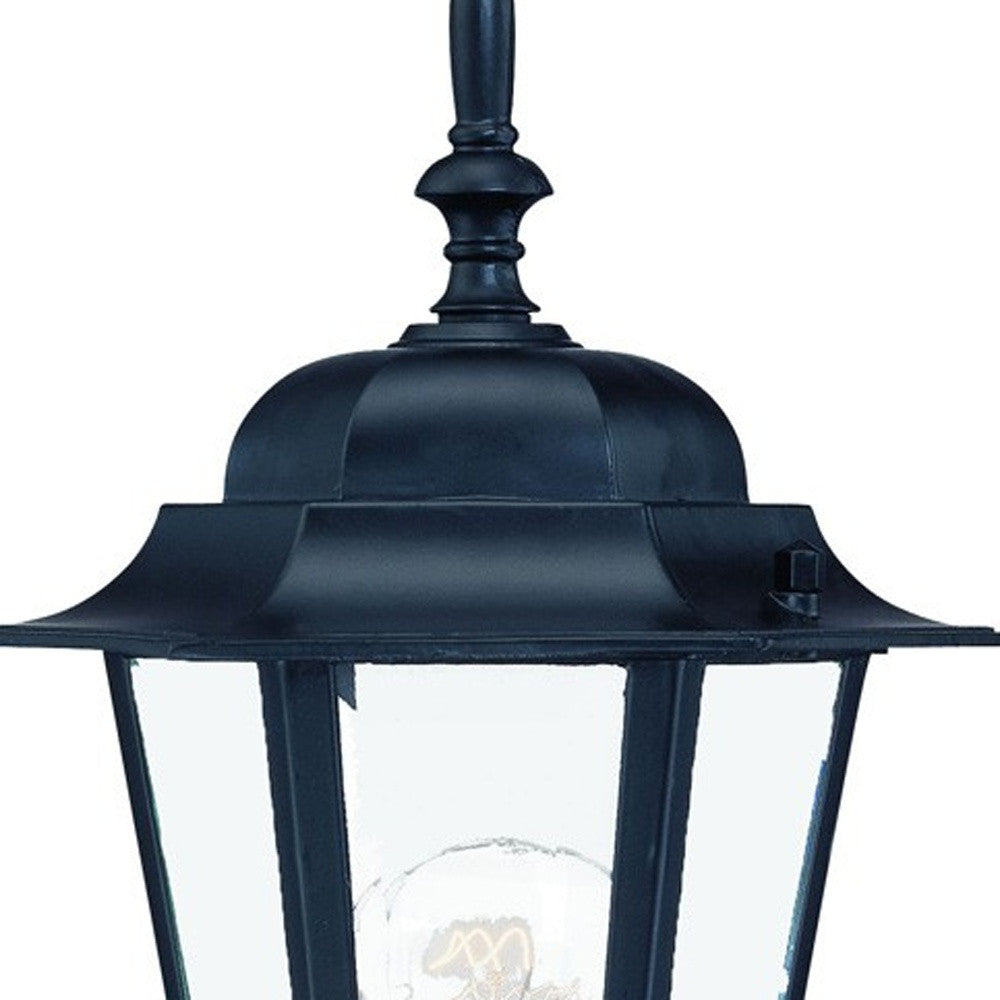 Matte Black Glass Lantern Wall Light