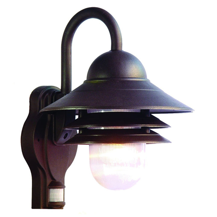 Antiqued Bronze Motion Sensor Outdoor Wall Light