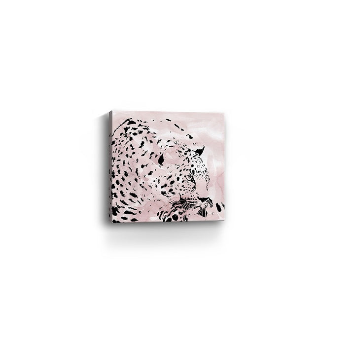 Pink Laying Leopard Unframed Print Wall Art