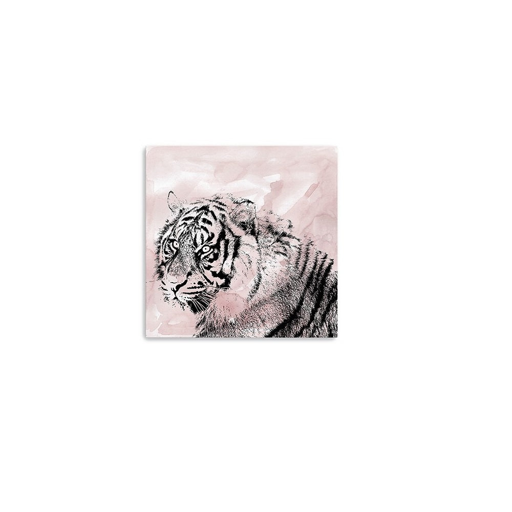 Pink Crouching Tiger Unframed Print Wall Art