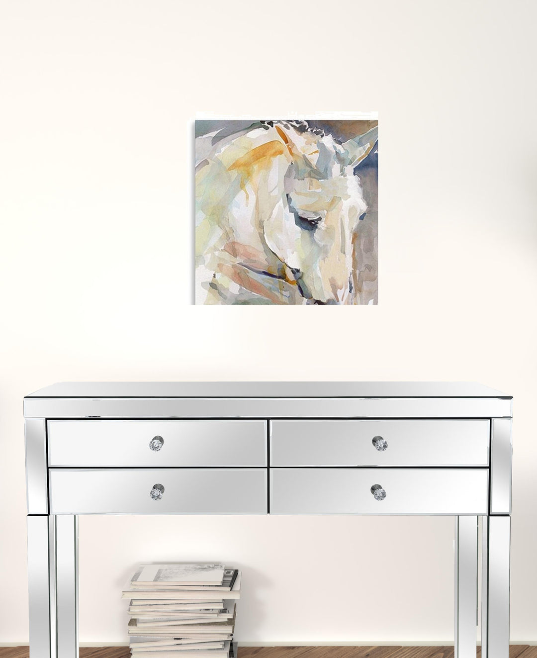 20" x 20" Abstract Watercolor Horse Canvas Wall Art