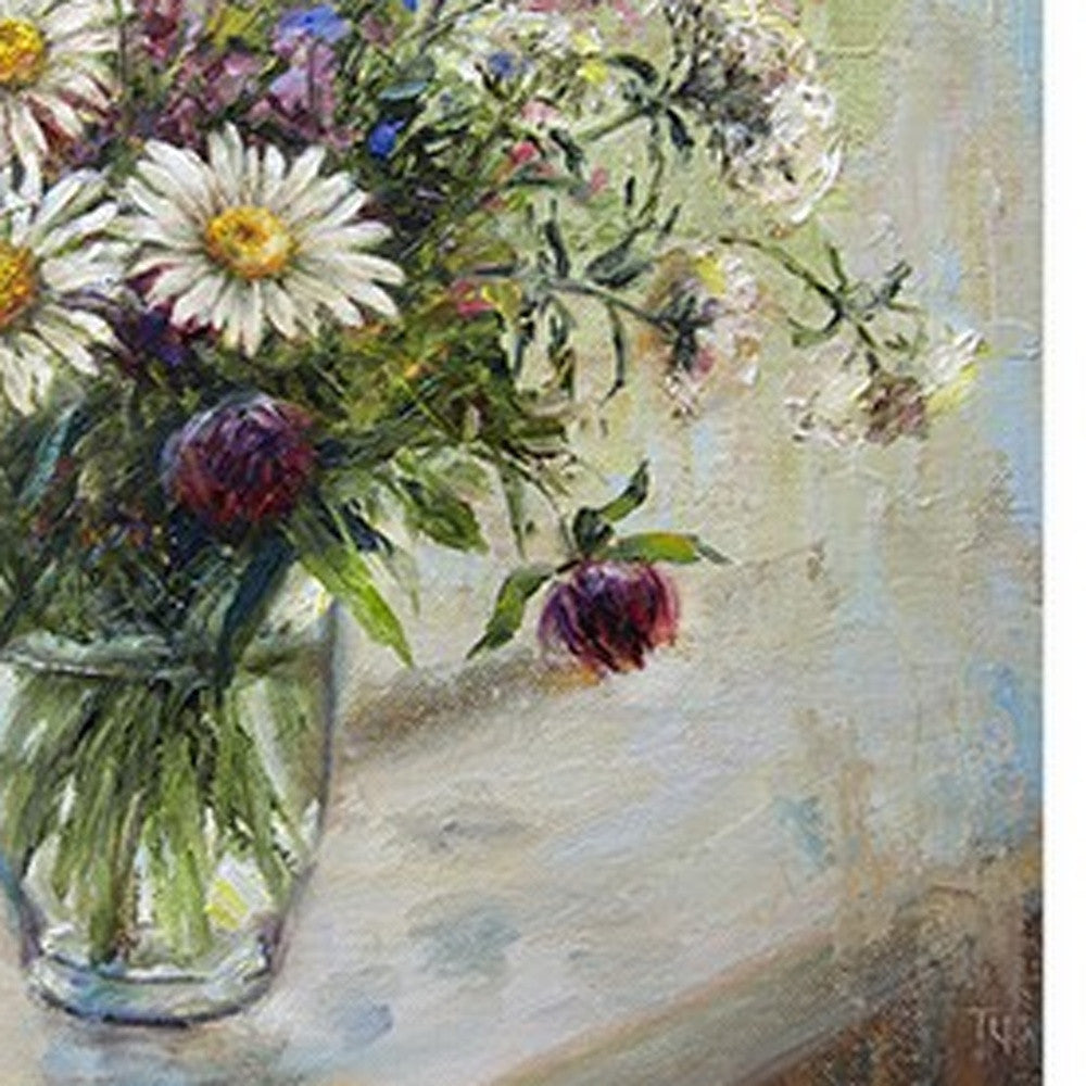 Pretty Vase Of Flowers Unframed Print Wall Art