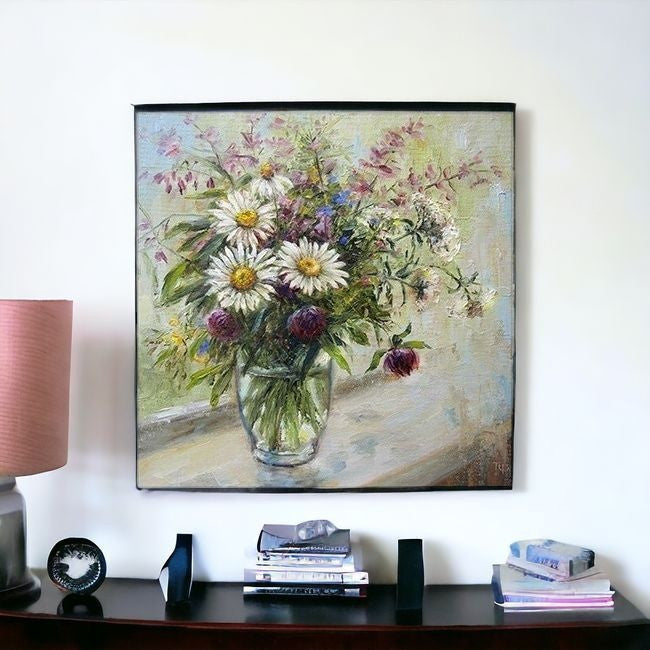 Pretty Vase Of Flowers Unframed Print Wall Art