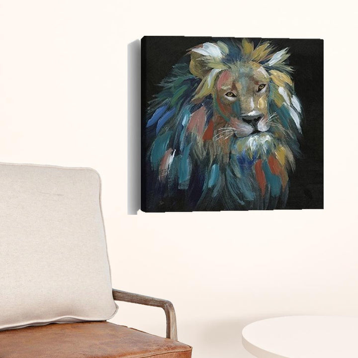 Painted Lion Portrait Unframed Print Wall Art