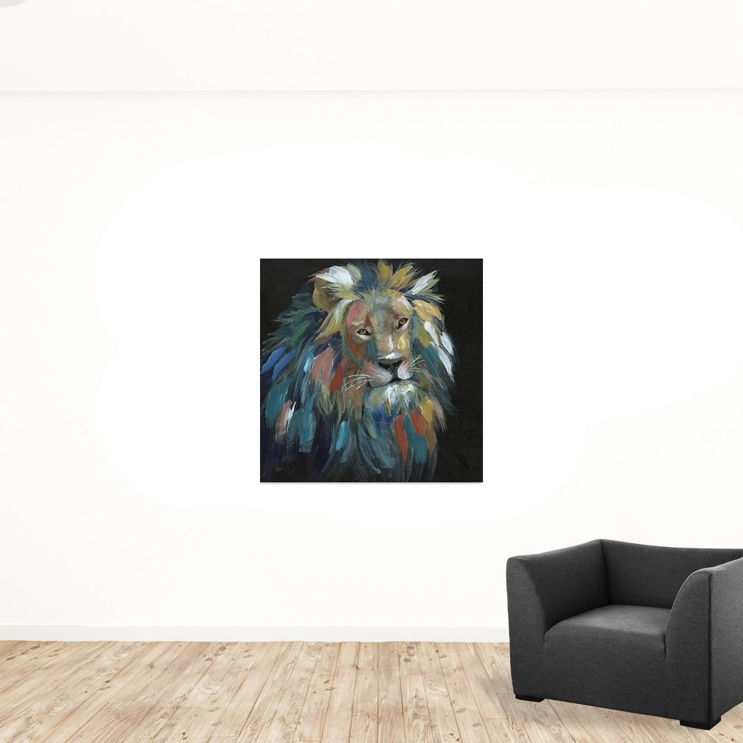 Painted Lion Portrait Unframed Print Wall Art