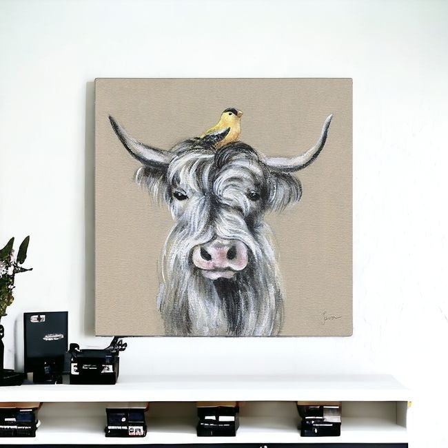 Cute Highland Cow Unframed Print Wall Art