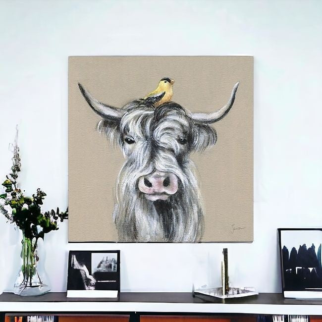 Cute Highland Cow Unframed Print Wall Art