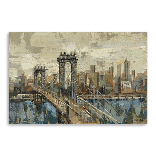 Vintage Inspired Nyc City Skyline Unframed Print Wall Art