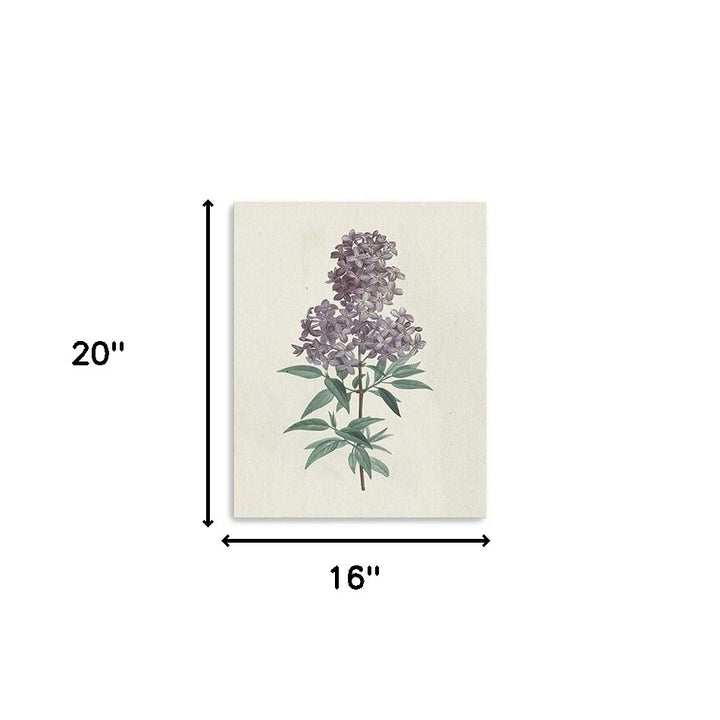 Singular Purple Blossom Branch Unframed Print Wall Art