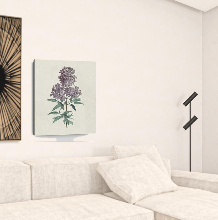 Singular Purple Blossom Branch Unframed Print Wall Art