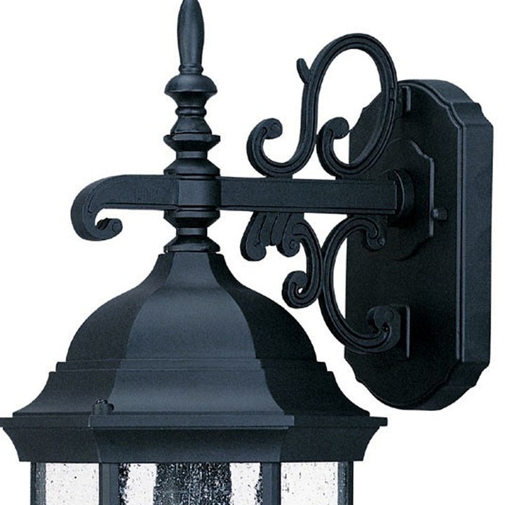 Petite Matte Black Domed Hanging Lantern Wall Light