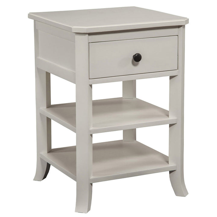 Mahogany White One Drawer Flair Nightstand