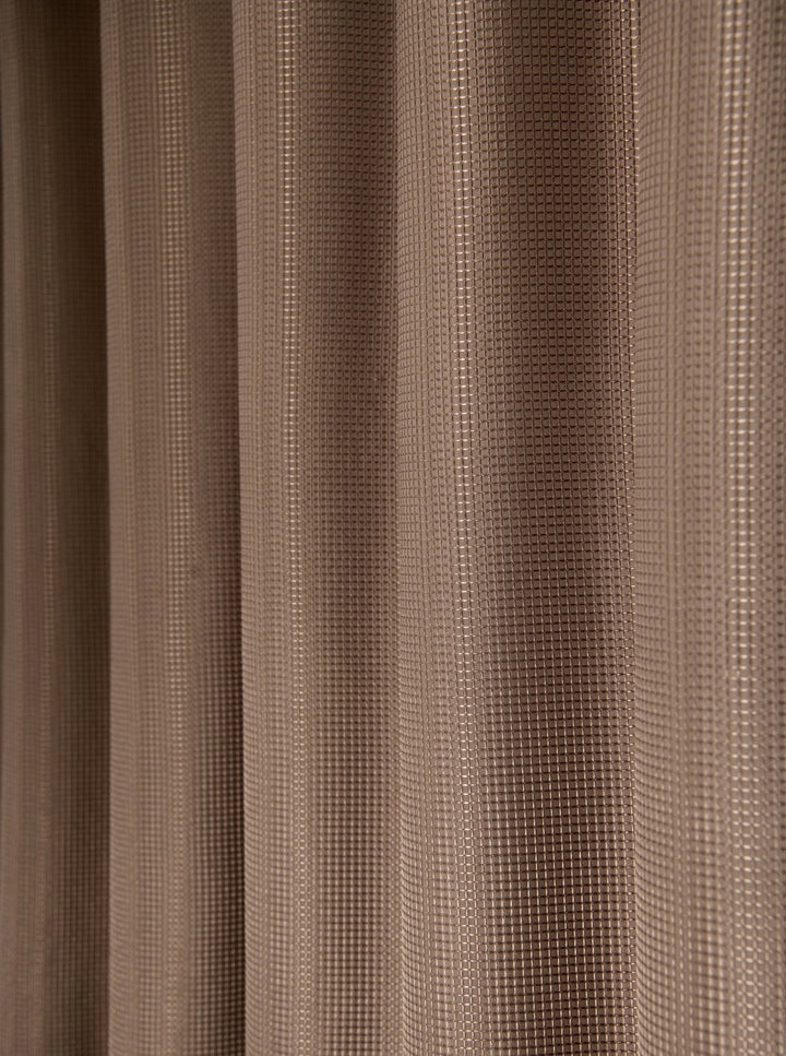 Luxurious Mocha Waffle Weave Shower Curtain