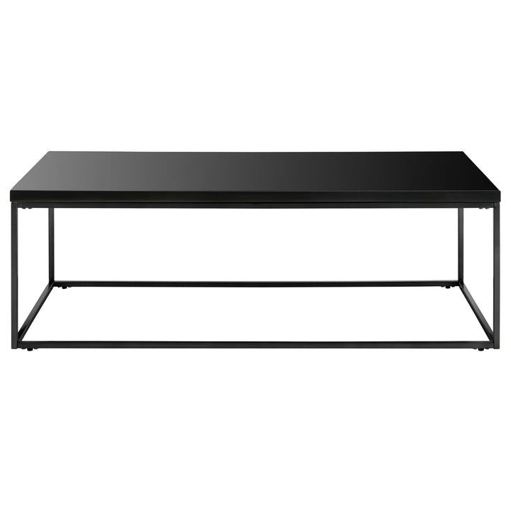 47" Black Metal Coffee Table