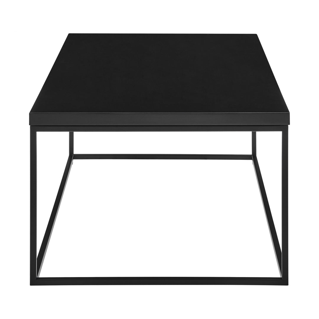 47" Black Metal Coffee Table