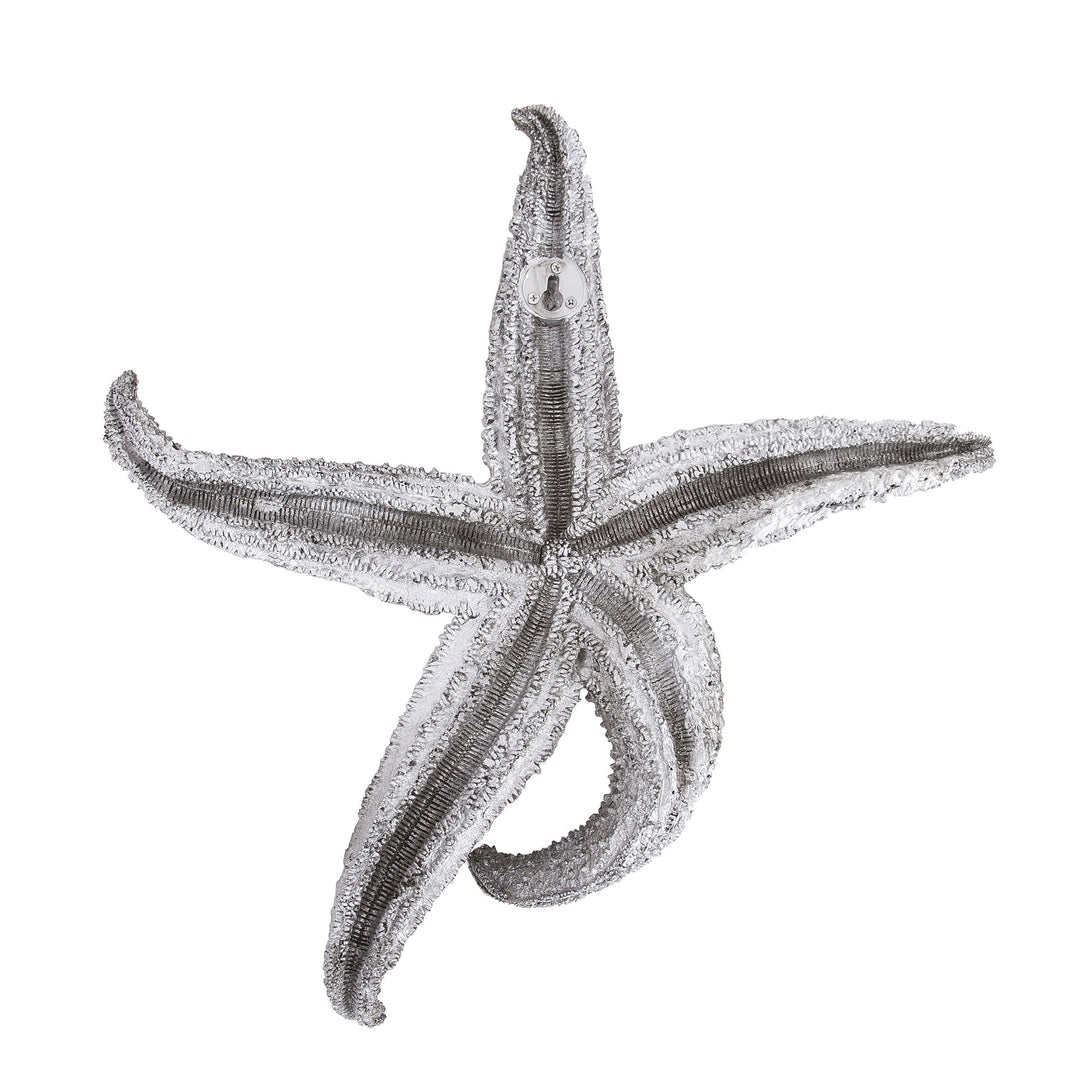 15' Silver Pewter Textured Starfish Wall Art Unframed Textual Art Wall Art