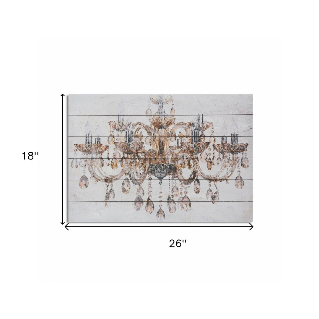 Luxurious Vintage Chandelier Unframed Graphic Wall Art