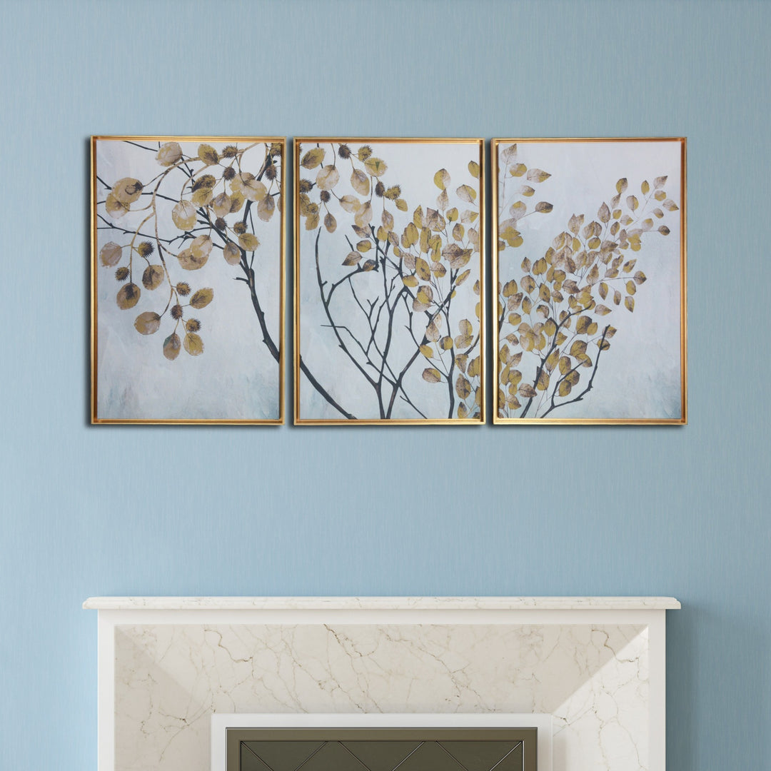 Asian Tree Branches Framed Canvas Wall Art Floater Frame Graphic Art Wall Art