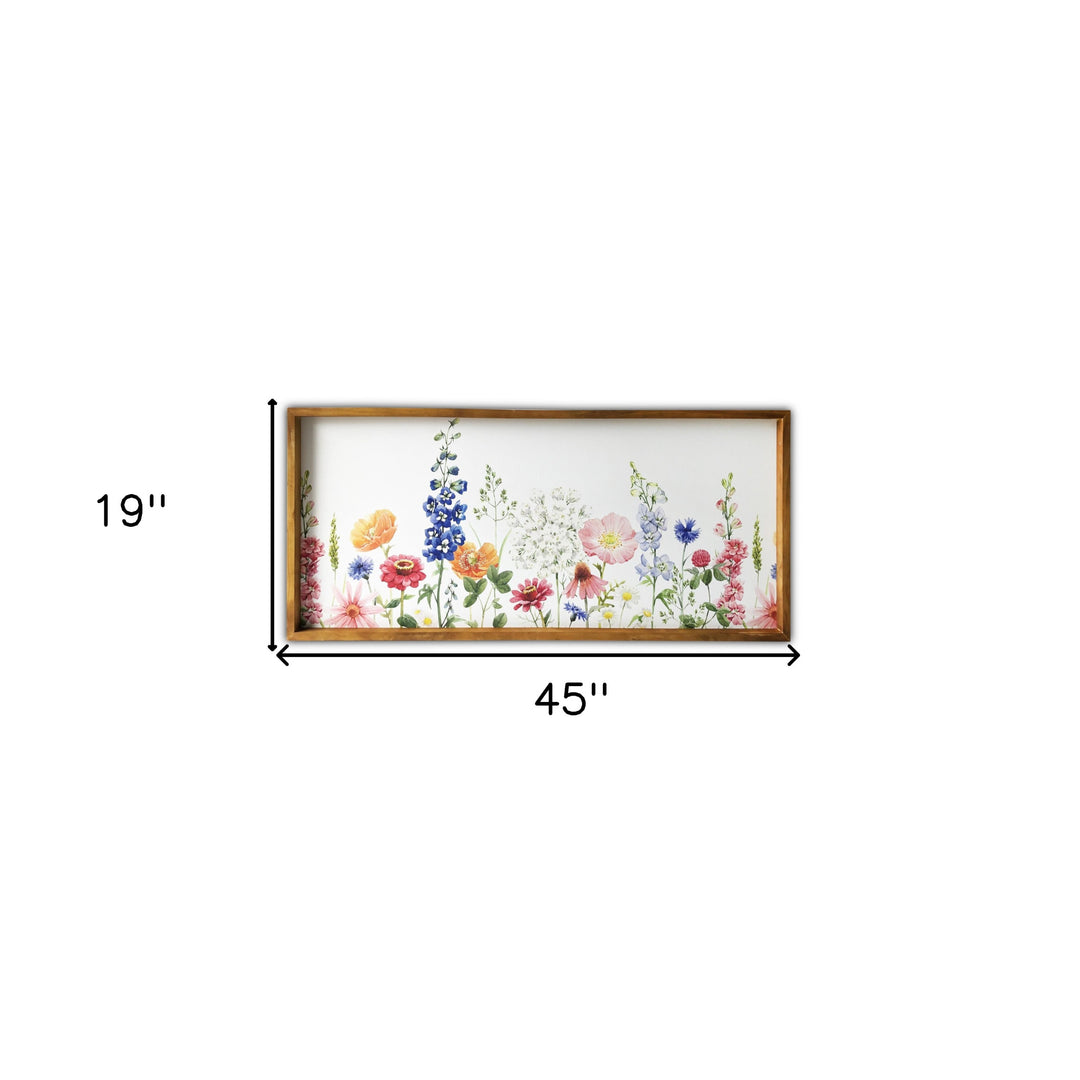 Vivid Spring Garden Wooden Framed Canvas Wall Art Picture Frame Graphic Art Wall Art