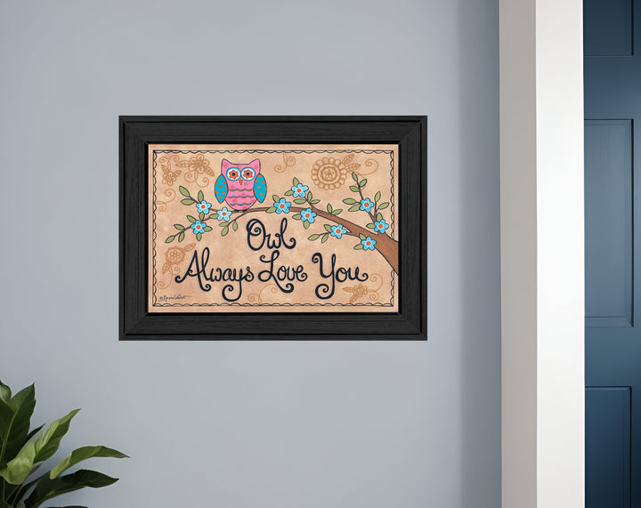 Owl Always Love You 2 Black Framed Print Wall Art