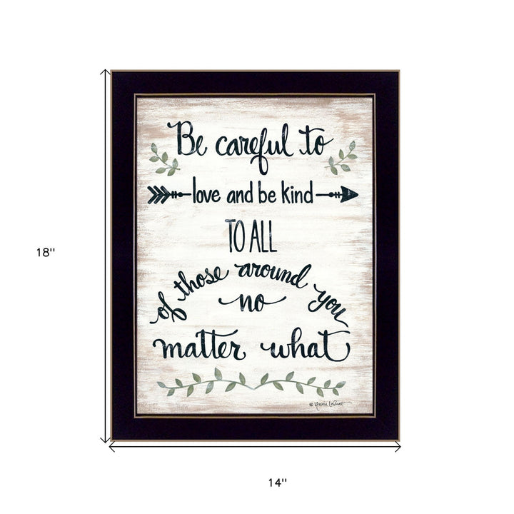 Be Careful 2 Black Framed Print Wall Art