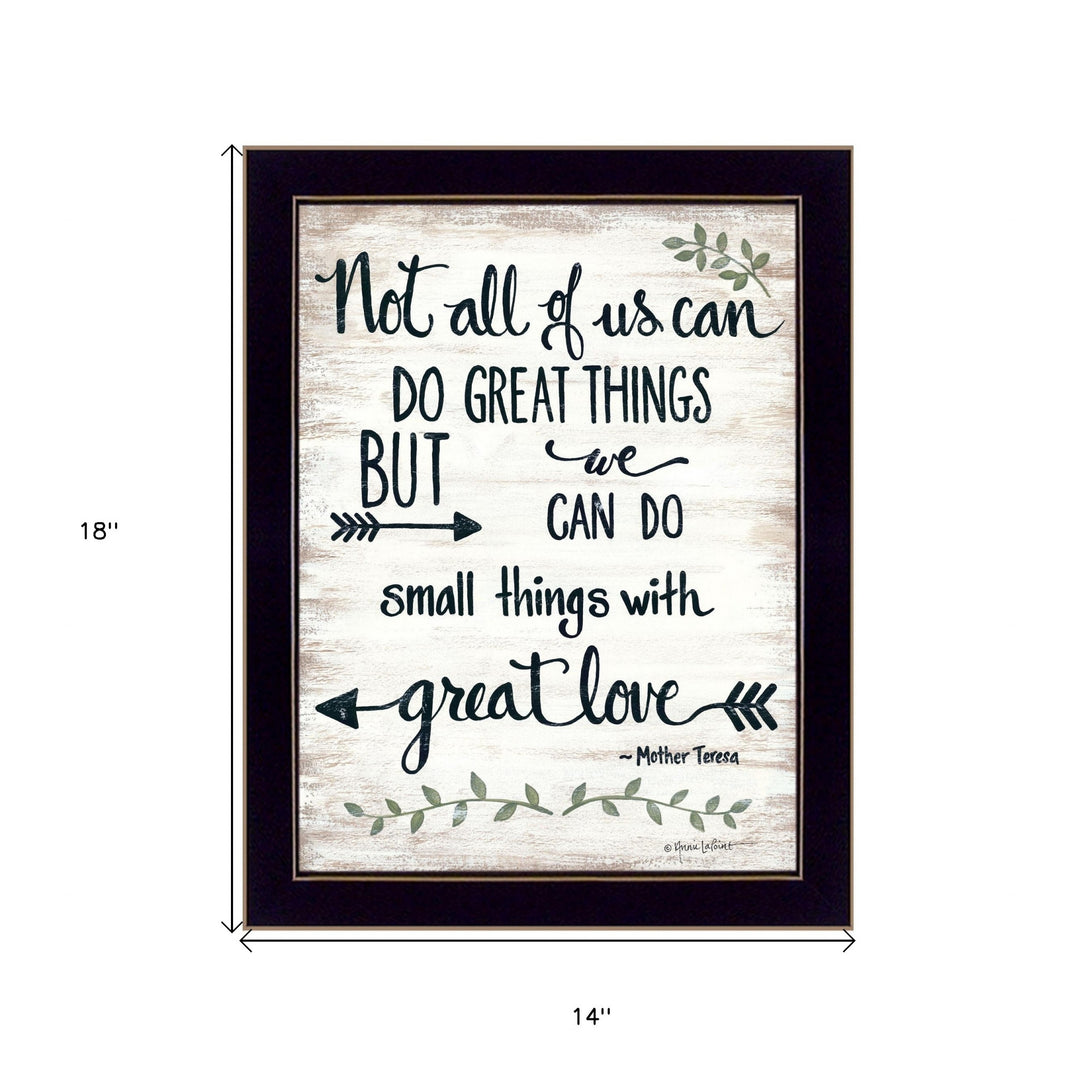 Great Love 1 Black Framed Print Wall Art