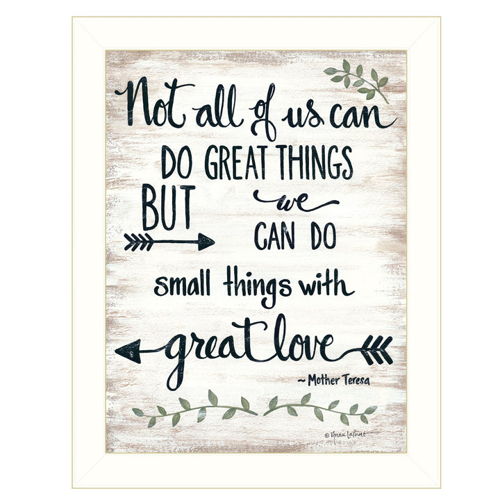 Great Love 2 White Framed Print Wall Art