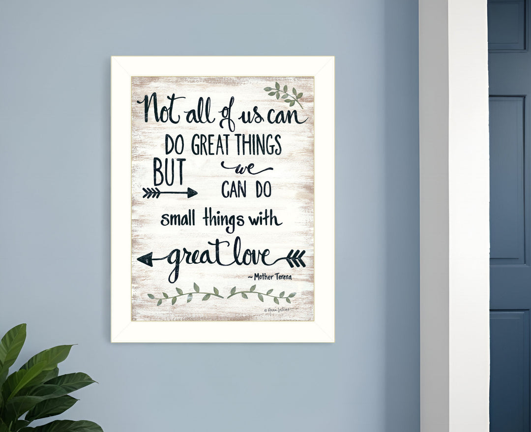 Great Love 2 White Framed Print Wall Art