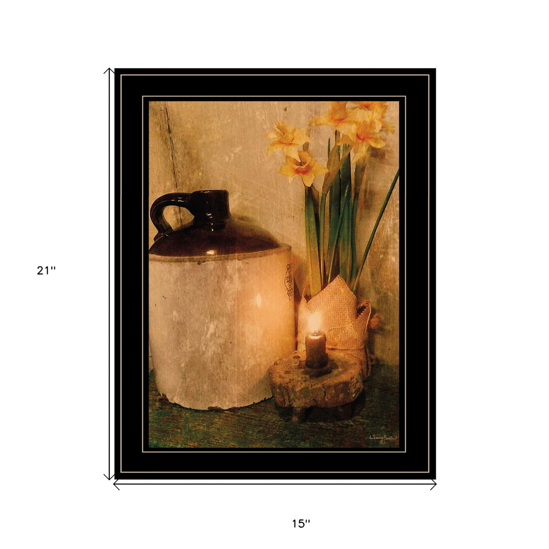 Daffodils 2 Black Framed Print Wall Art